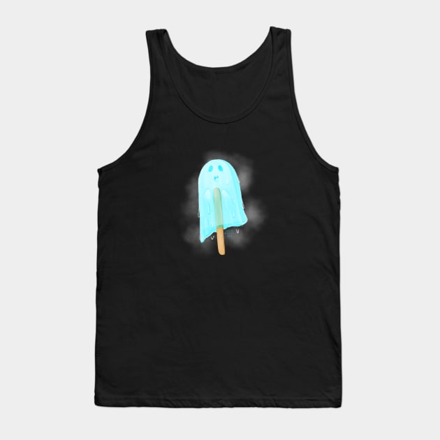 Halloween Popsicle Ghost Tank Top by SarahWrightArt